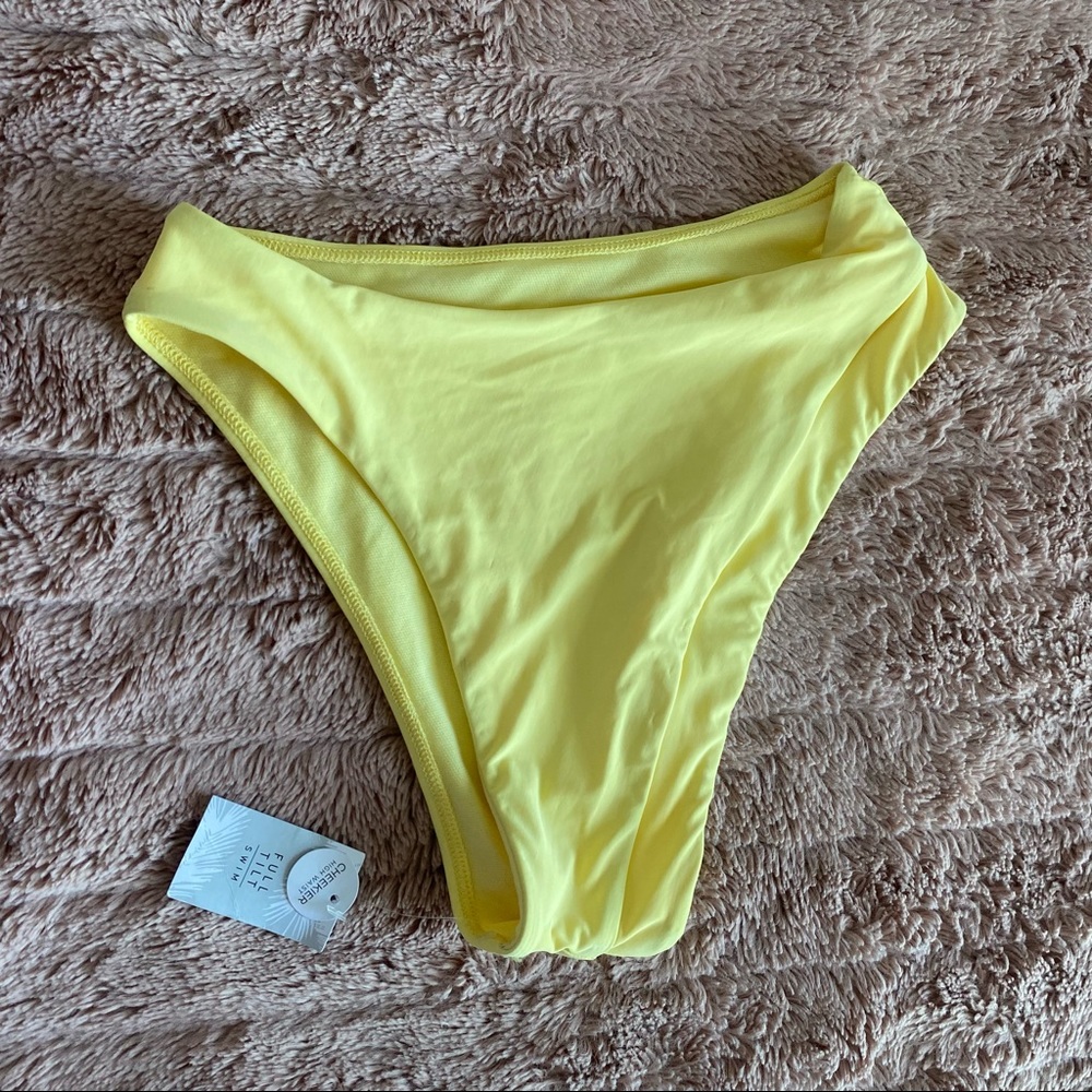High Rise Yellow Bikini Bottoms